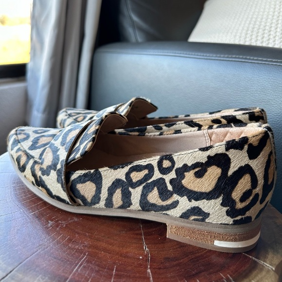 DR. SCHOLL’S FAXON REAL FUR DYED COW-HAIR LEOPARD LOAFER 6.5 - Picture 2 of 8